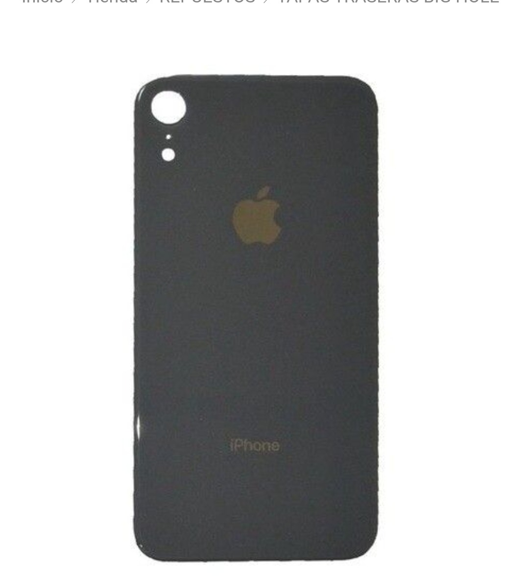 TAPA IPHONE XR NEGRO