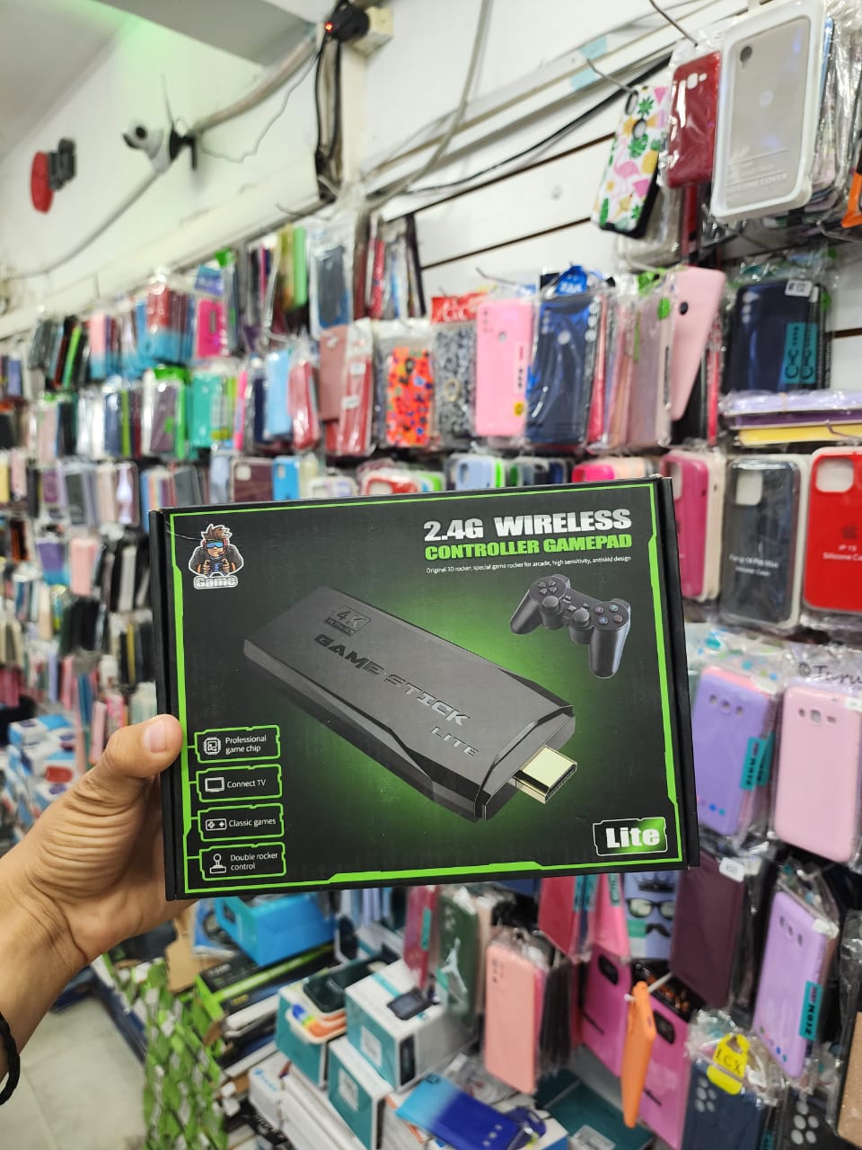 game box stick 2.4g (verde)