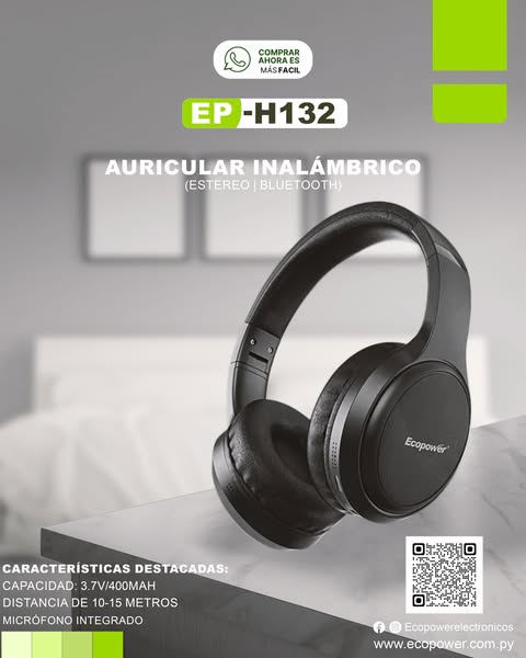 Auricular inalambrico ecopower h132