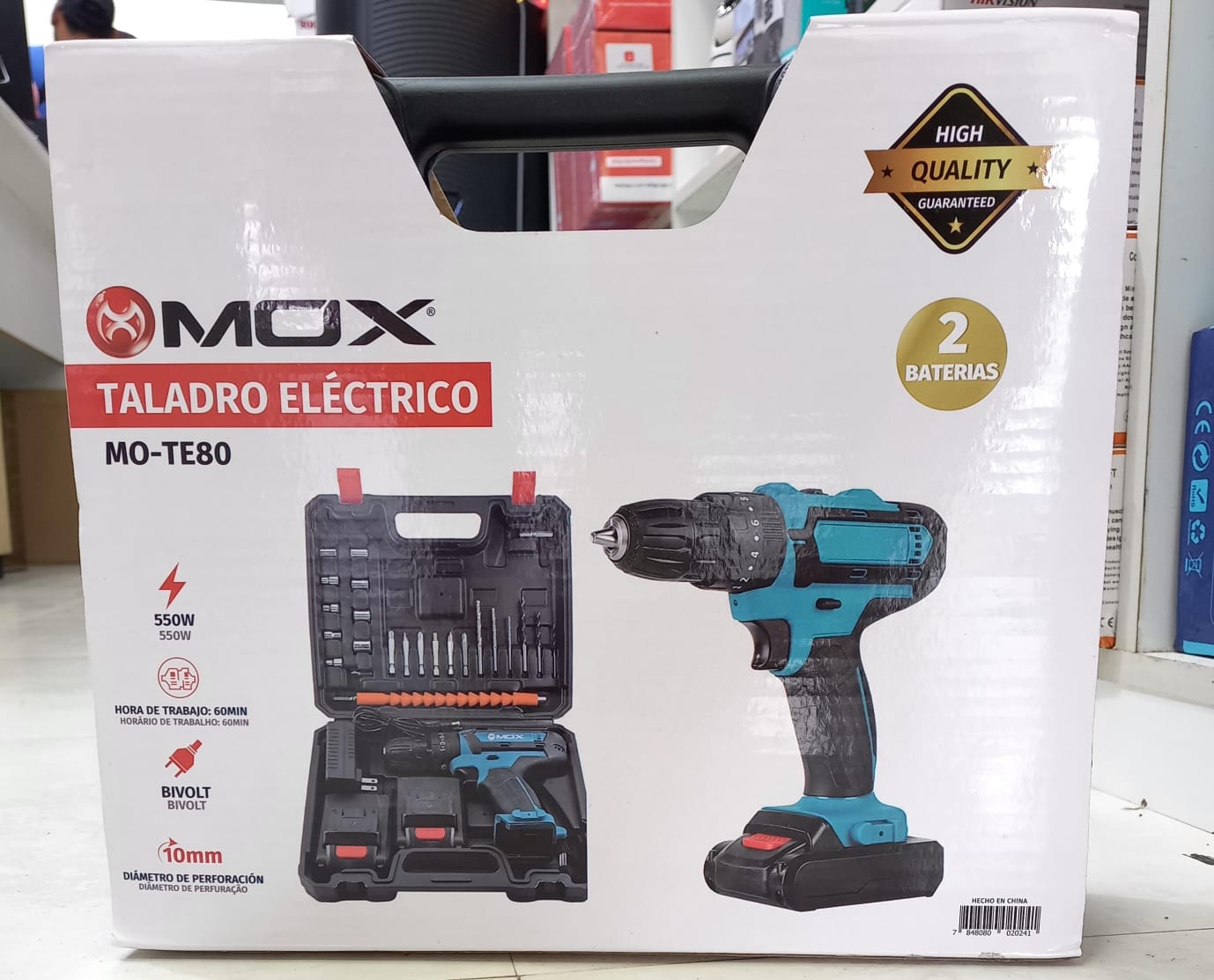 TALADRO ELECTRICO MOX + 2 BATERIAS TE80