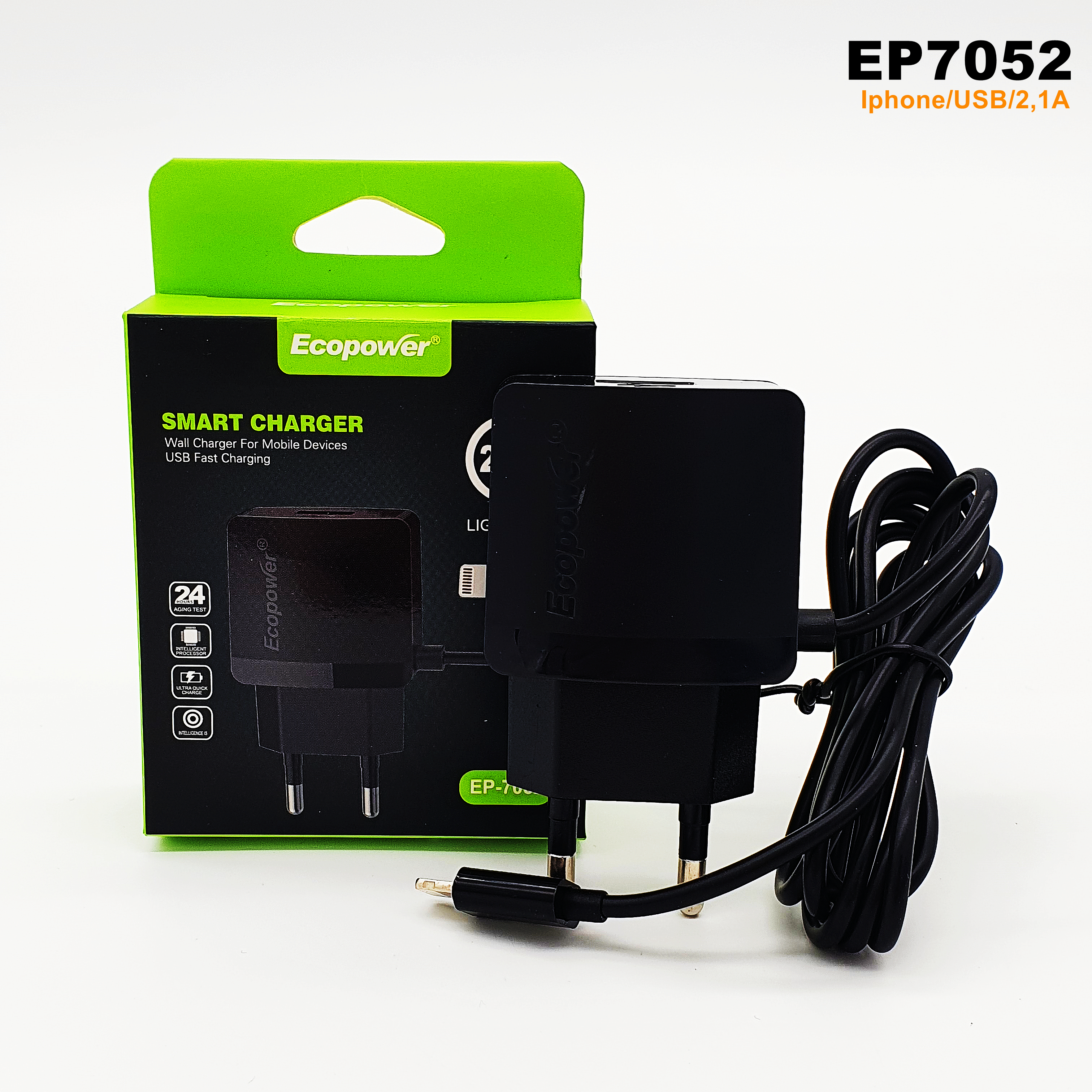 Cargador ecopower 2.1 a iphone 7052