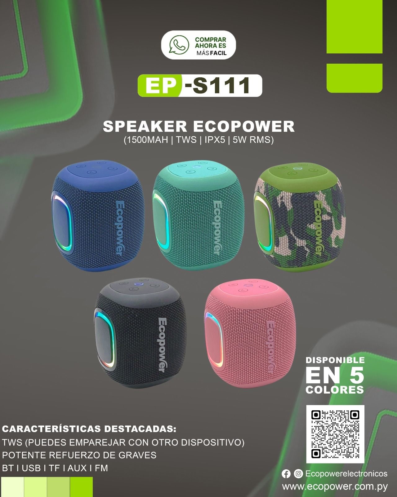 Parlante ecopower  ep s111