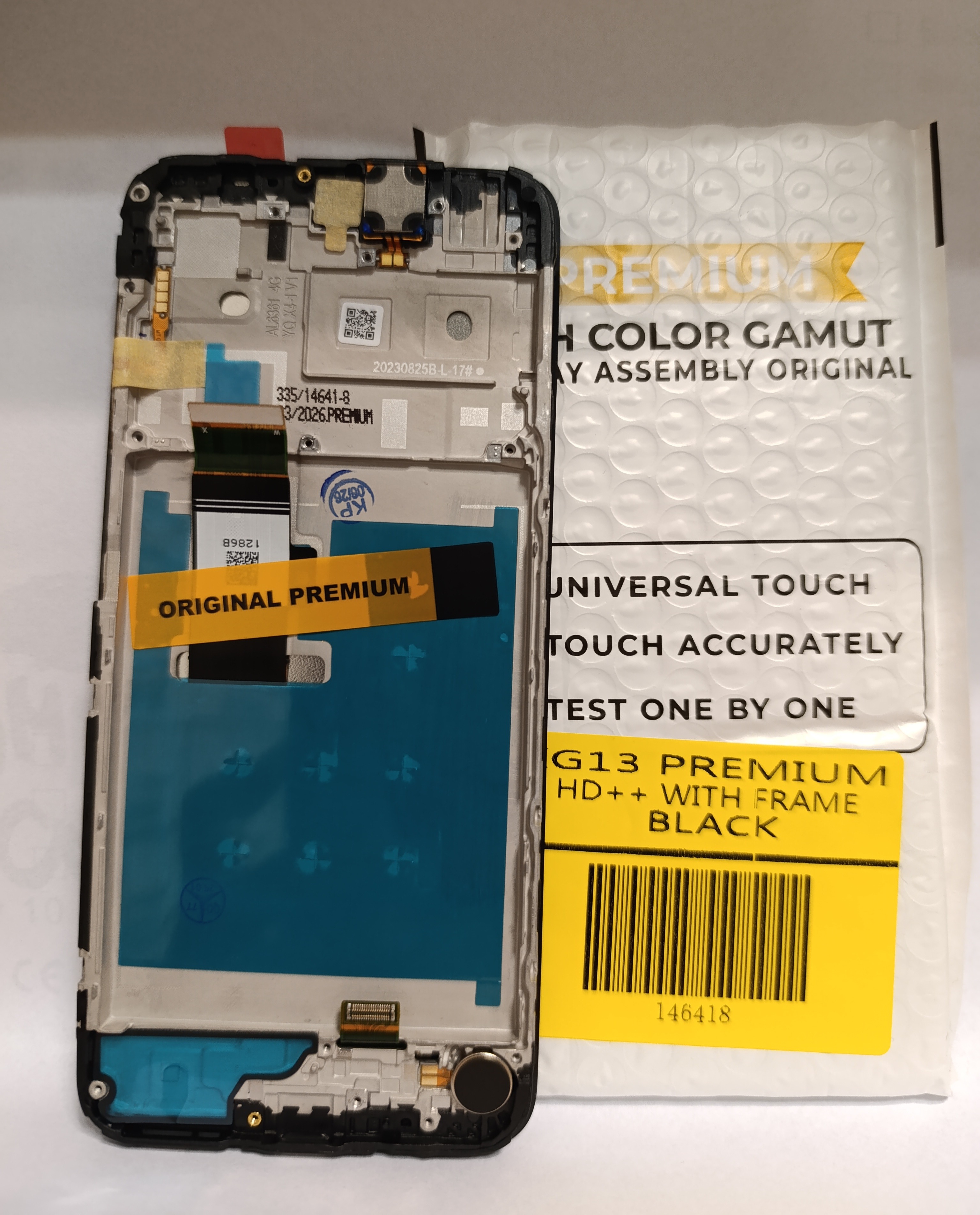 Modulo motorola g13/g23 premium con marco