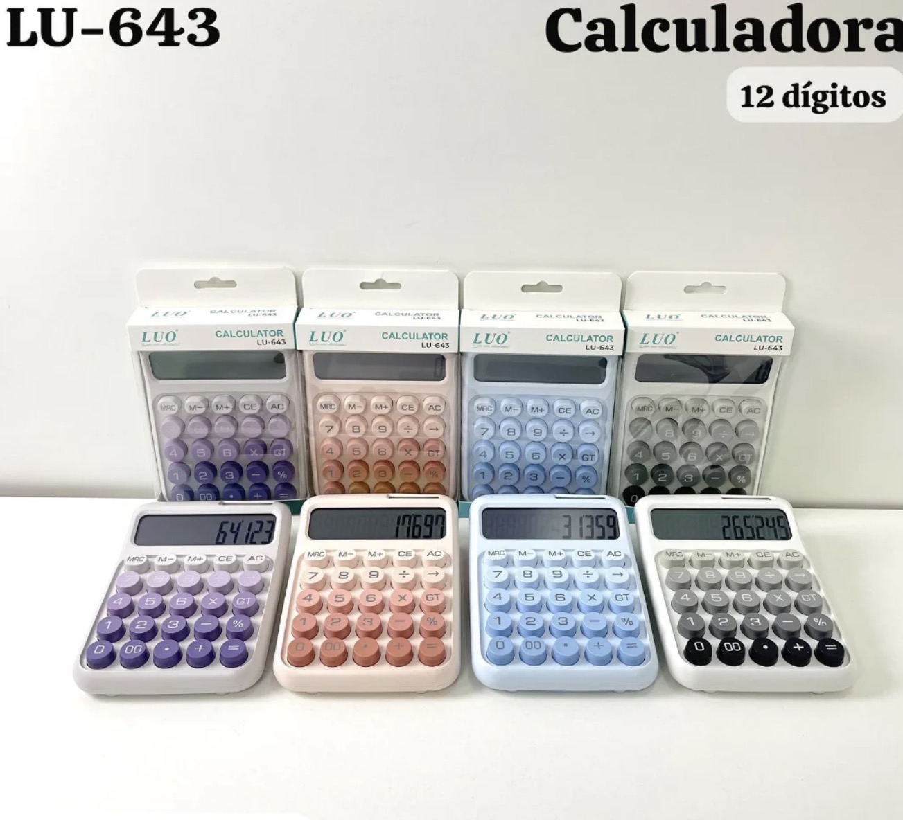 Calculadora Luo colorido  (lu 643)
