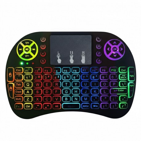 mini teclado inalambrico luo (i9 rgb)