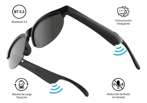 Anteojo fotocromática con auriculares luo ( lu yj002 )