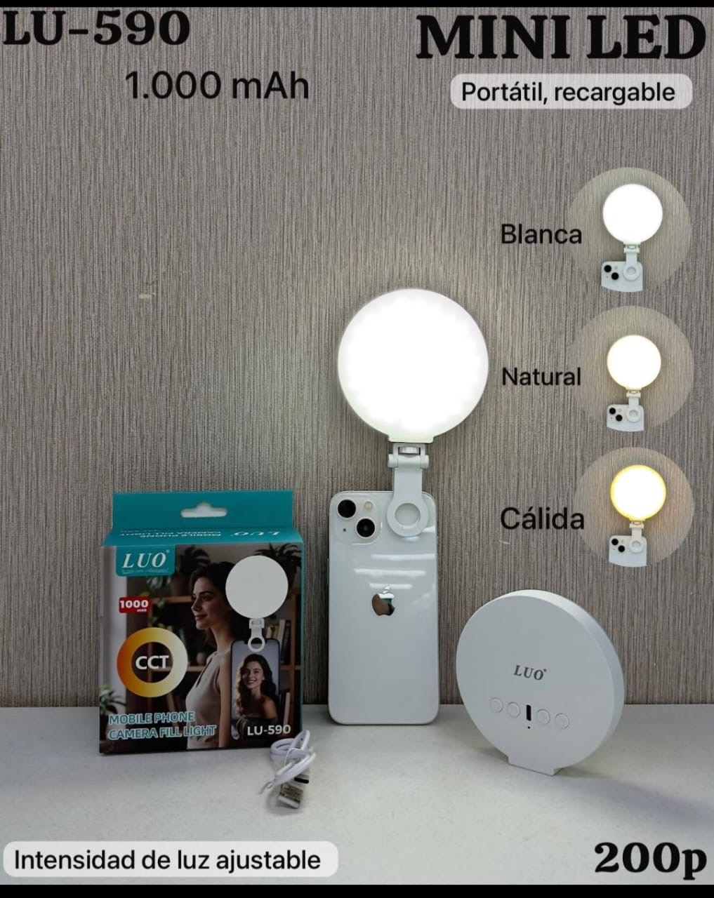 Clip Luz Para Camara CCT Luo (Lu 590 )
