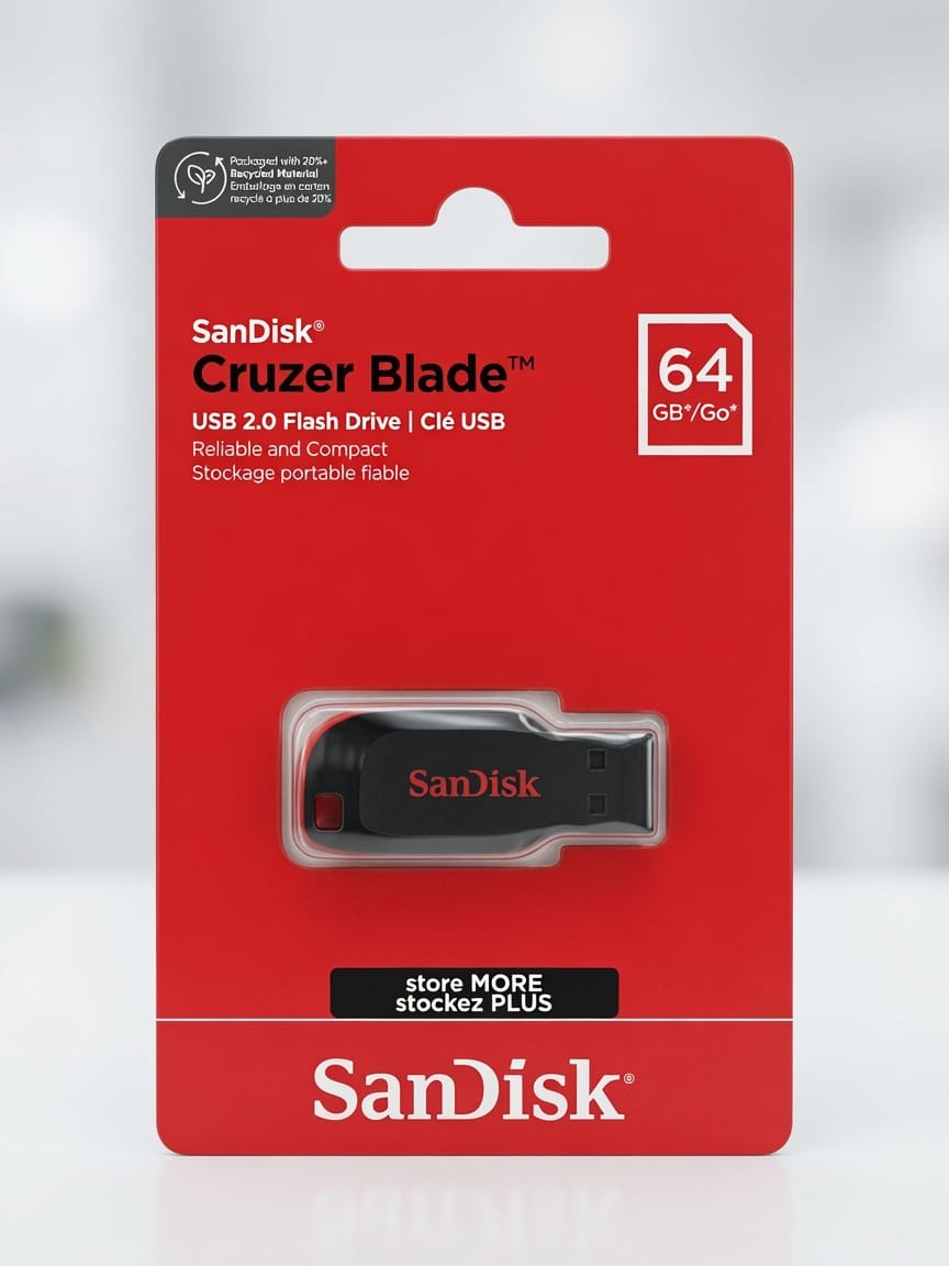 Pendrive sandisk 64 gb Z50 cruzer blade 2.0