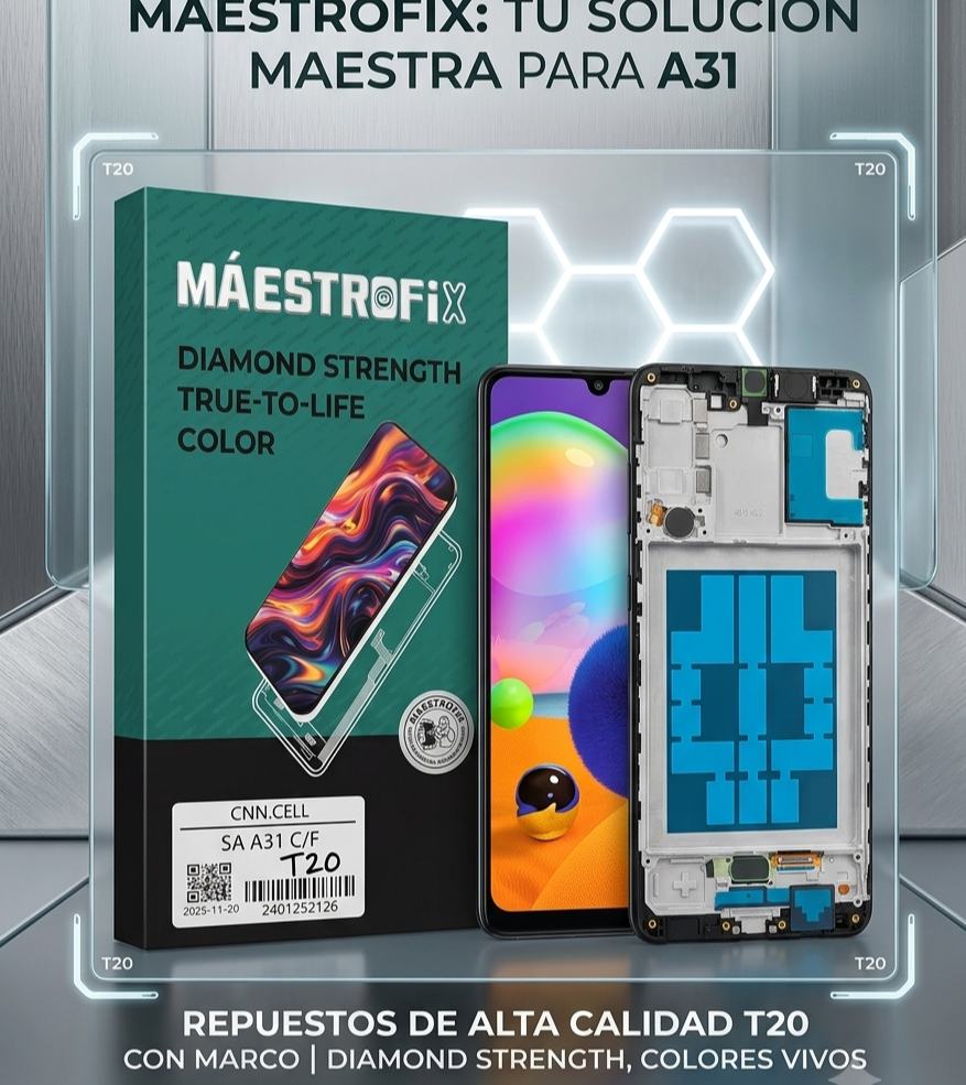 modulo samsung a31 maestrofix t20 con marco 