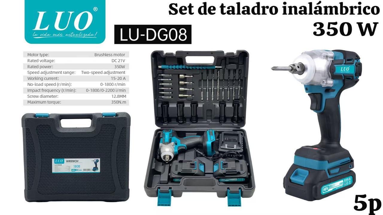 Taladro de Impacto Luo + 2 Baterias (Lu Dg08)