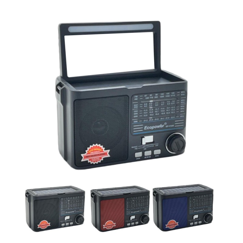 Radio ecopower + panel solar  f335